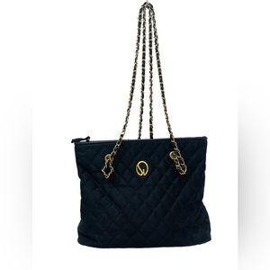 St John Black Quilted Purse